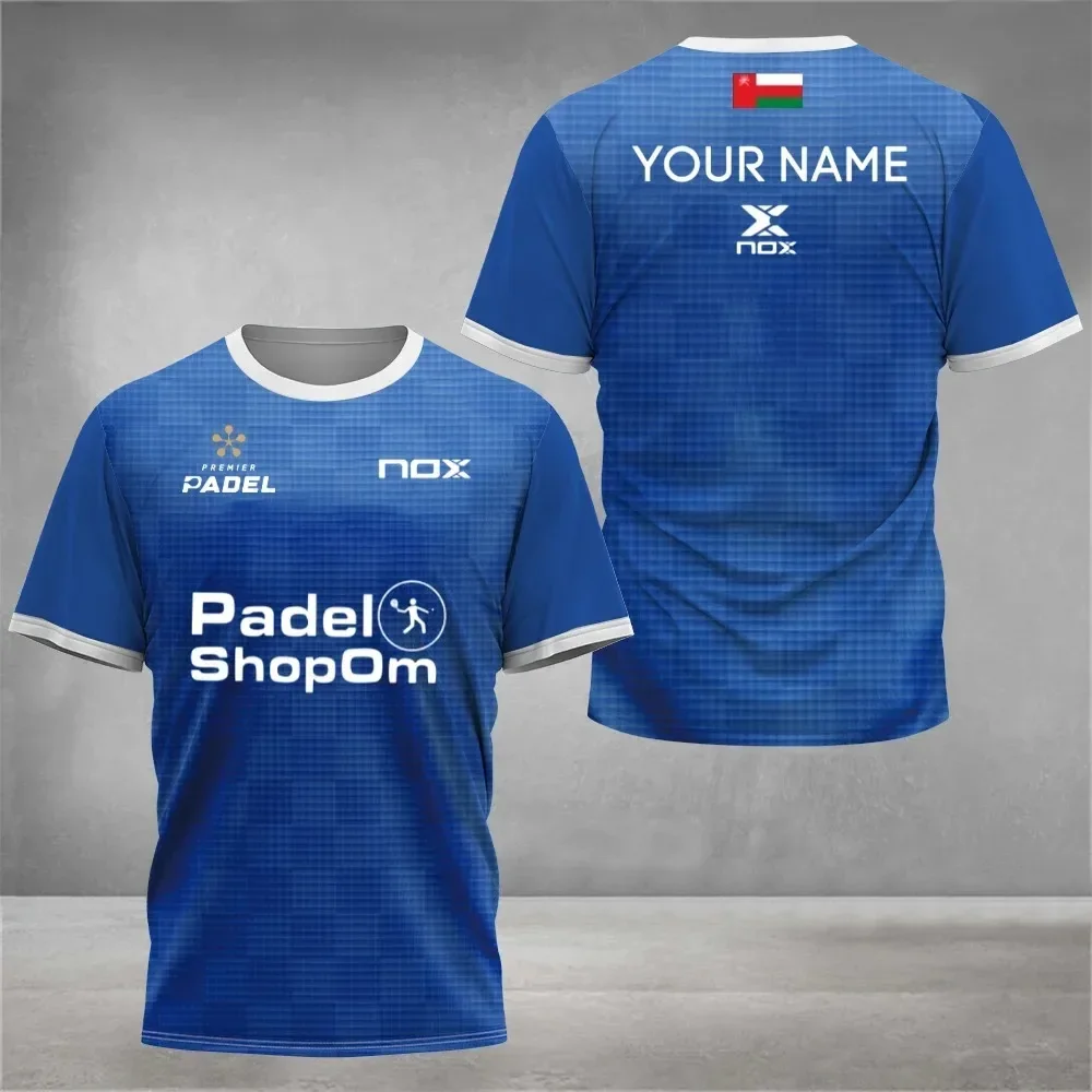 

T-shirt 2025 Summer Explosion Padel Shopom Joint Loose and Comfortable Casual Sports Jersey T-shirt3D men's luxury T-shir
