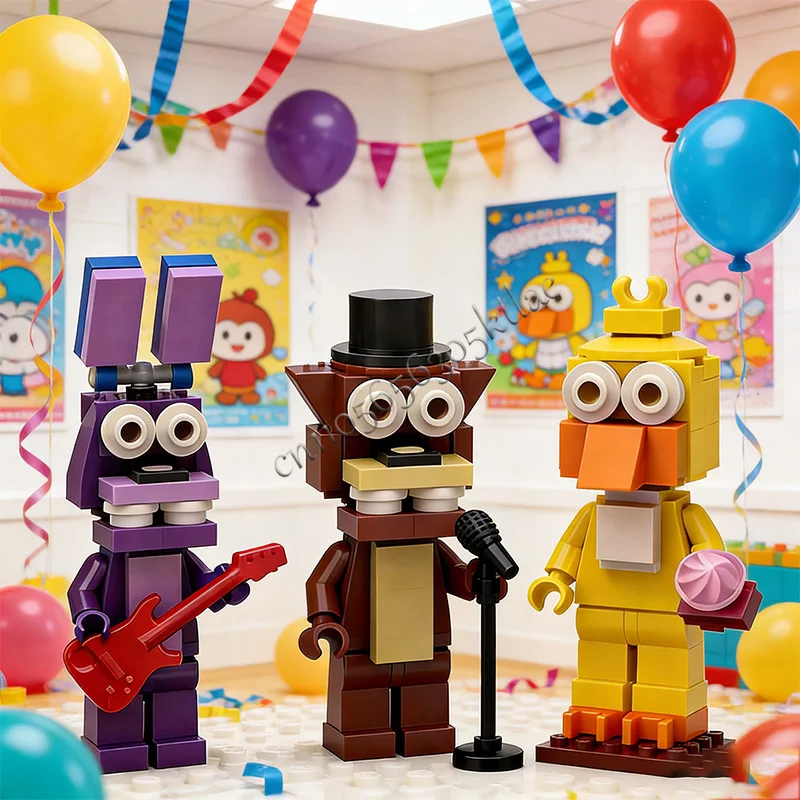 640 PCS Popular Game Character Series Horror Show Podium Puppet MOC Customize Modular Building Block DIY Boys Holiday Toy Gifts