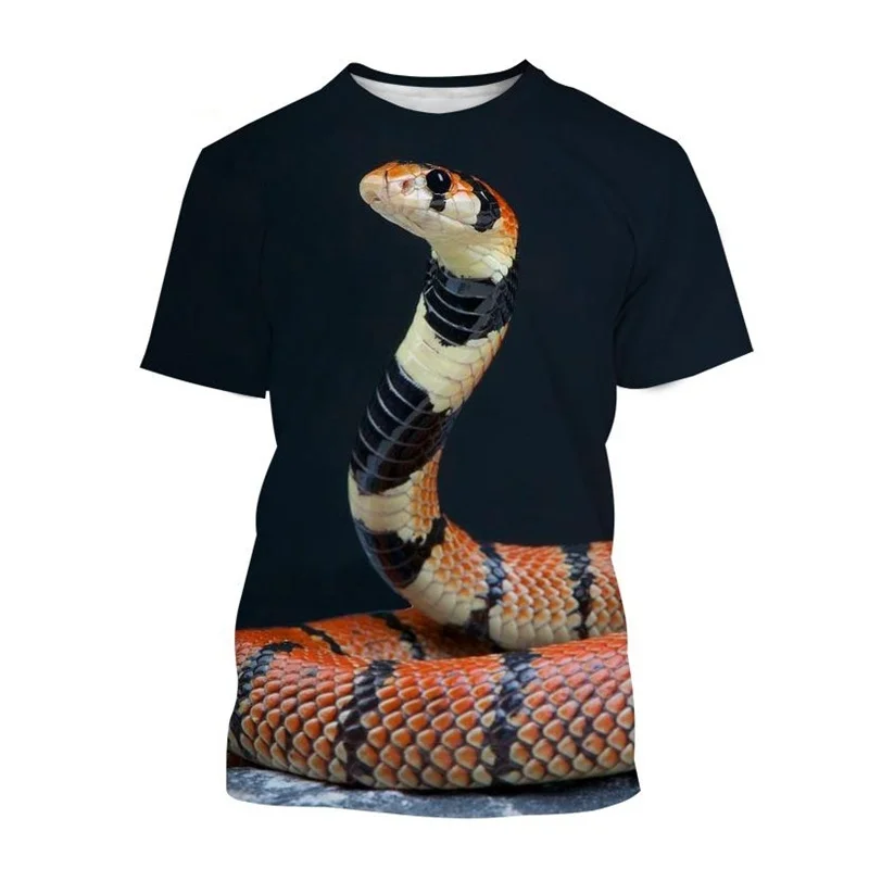 Summer Snake 3D Printed T-Shirts Men Women Casual Fashion Streetwear Oversized Short Sleeve T Shirt Kids Tees Tops Man Clothing