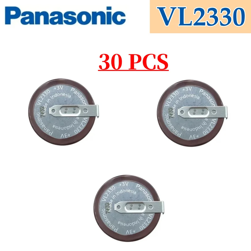 20-40PCS Panasonic 3V VL2330 ML2330 50mAh 180 Degrees Legs Rechargeable Lithium Battery For BMW Car Key Electric Toy Clock