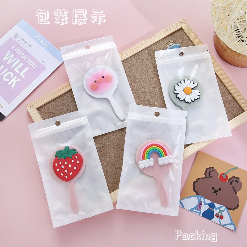 1pc Cute Sweet Girls Makeup Mirror Mini Creative Cartoon Portable Makeup Mirror Portable Handheld Pocket Small Makeup Mirror