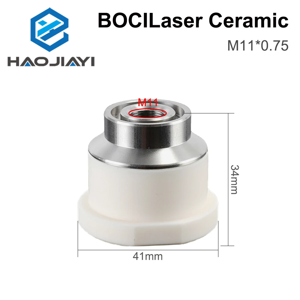 

HAOJIAYI BOCI Laser Ceramic Body Dia.41mm M11 High 34mm Nozzle Holder Ring for High Power Fiber Cutting Head BLT420 BLT641