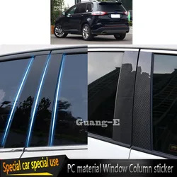 For Ford EDGE 2015 2016 2017 2018 2019 2020 2021 2022 Car PC Material Pillar Post Cover Door Trim Window Molding Sticker Parts