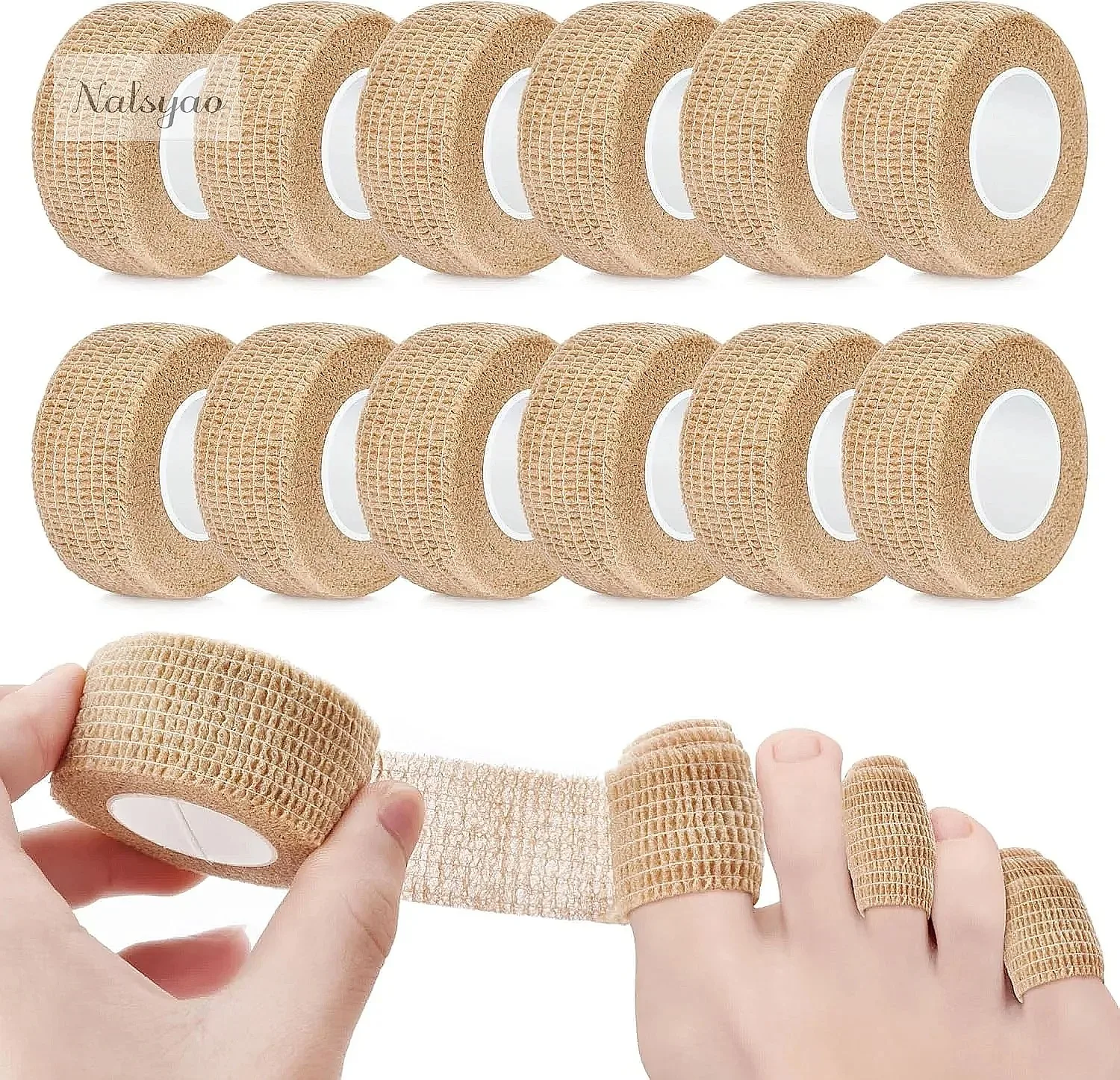 Venda elástica para el dedo gordo del pie, cinta protectora para los dedos, alivia el dolor, venda autoadhesiva para el pulgar y la muñeca.