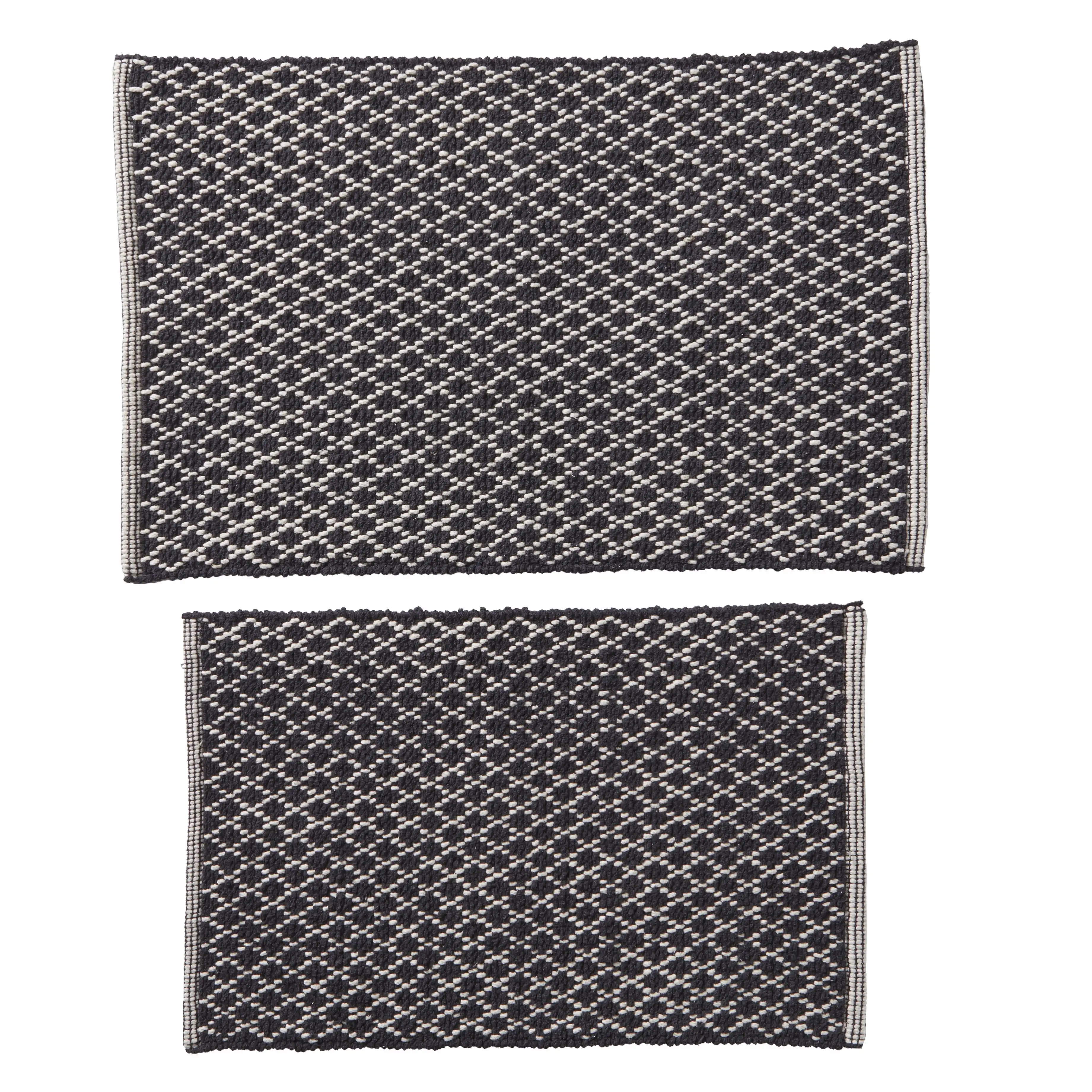 

Cotton Diamond 2 Piece Bath Rug Set, Gray, 17 x 24 & 20 x 30