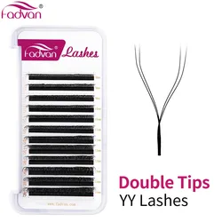 FADVAN YY Shape Lashes 2D 0.07 Faux Mink C/D/8-14mm Natural Soft Brazilian Eyelash Premade Volume Fan Lashes Extension