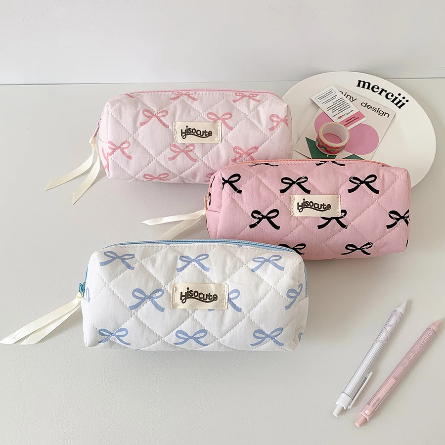 Bolsa de lápices de piezas, bolsa de almacenamiento de papelería de oficina, Mini bolsa de cosméticos de maquillaje, 1 unidad