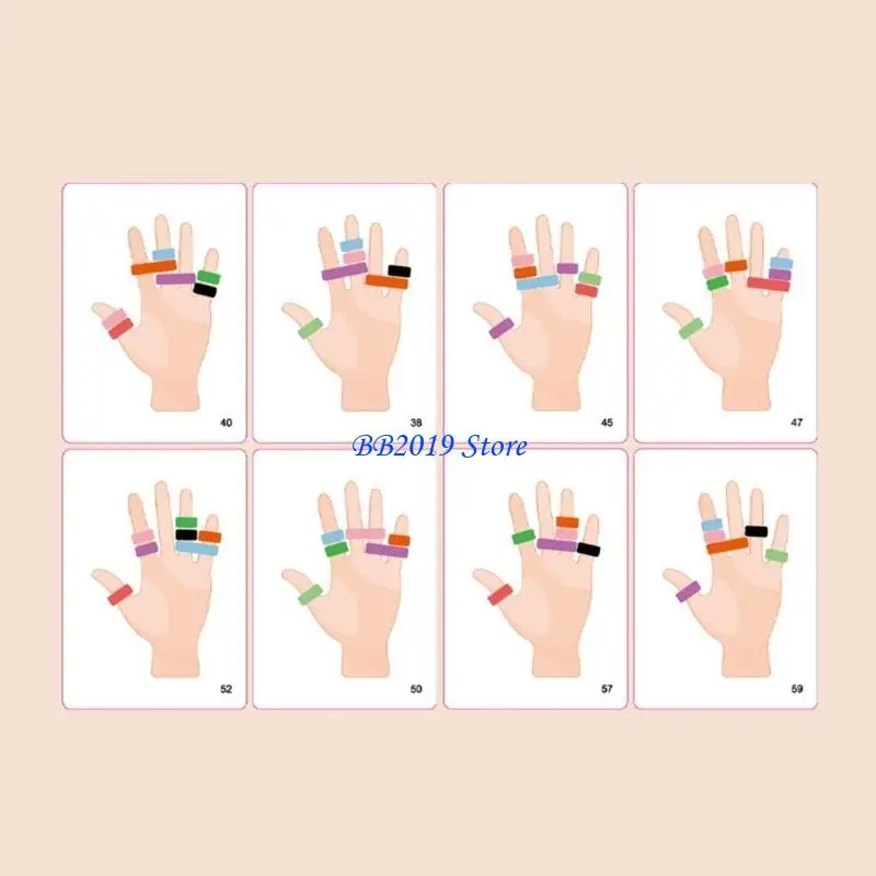 Q0KB – bagues en corde élastique, jeu correspondance pour enfants, jeu d'interaction, jeu société d'entraînement à