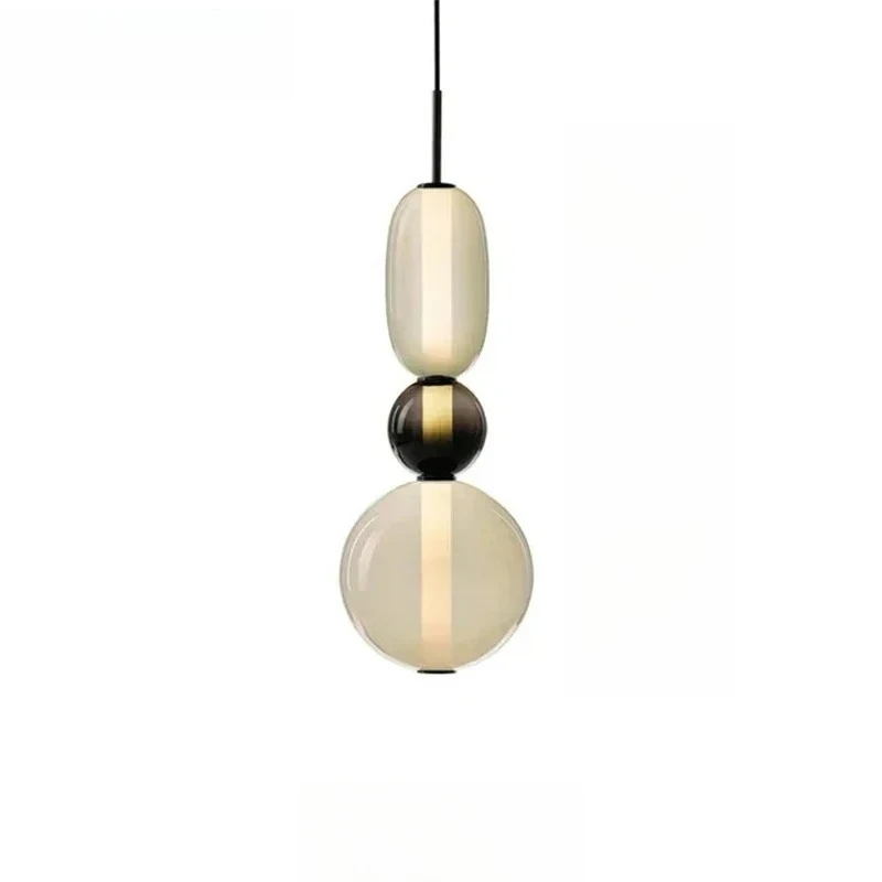 Modern Candy Glass Italian Hanging Lamp Colorful Pendant Light Chandelier for Loft Living Room Kitchen Restaurant Ceiling Decor