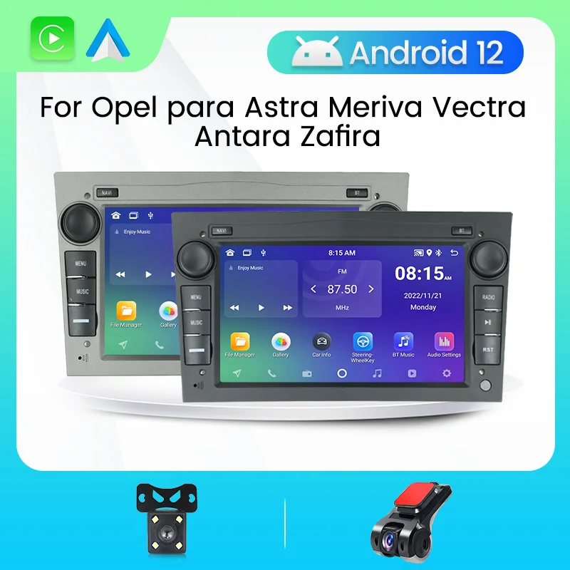 Navifly Android 12 2Din Car Multimedia AutoRadio Player For Opel para Astra Meriva Vectra Antara Zafira Corsa Carplay GPS Stereo