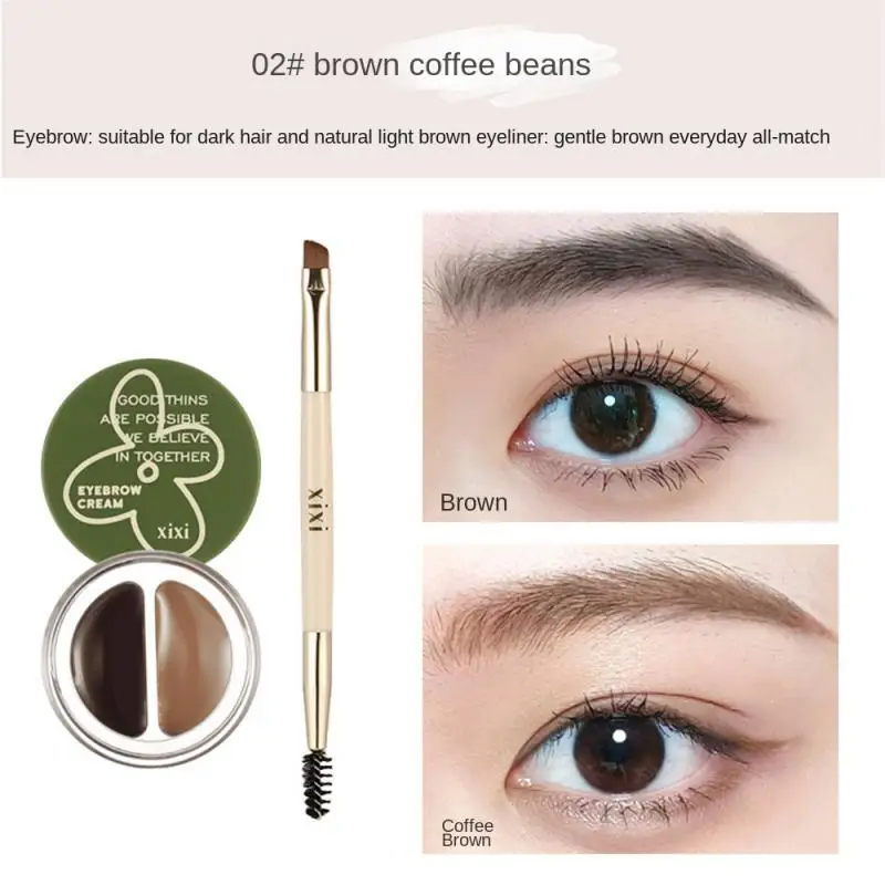 2 In 1 Eyeliner Eyebrow Makeup Easy To Color Waterproof For Women Eyebrow Cream Eyeliner Eyebrow Set Eyeliner Cream Long Lasting