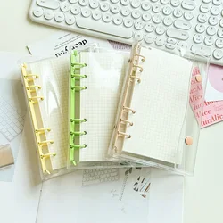 A6 Colorful 6Hole Double Button Binder Notebook Cover with Inner Diary Agenda Planner Paper Cover School Stationery