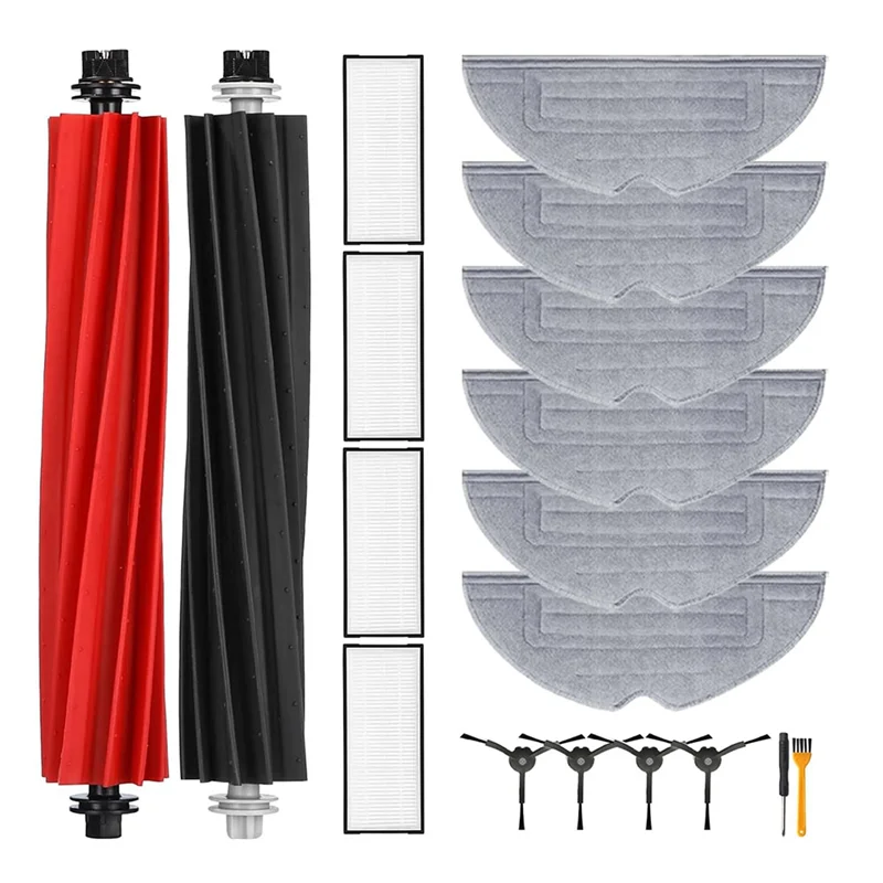 Escova lateral principal filtro hepa esfregão pano almofada para roborock s8 s8 plus s8 + s8 pro ultra replacement-A77G