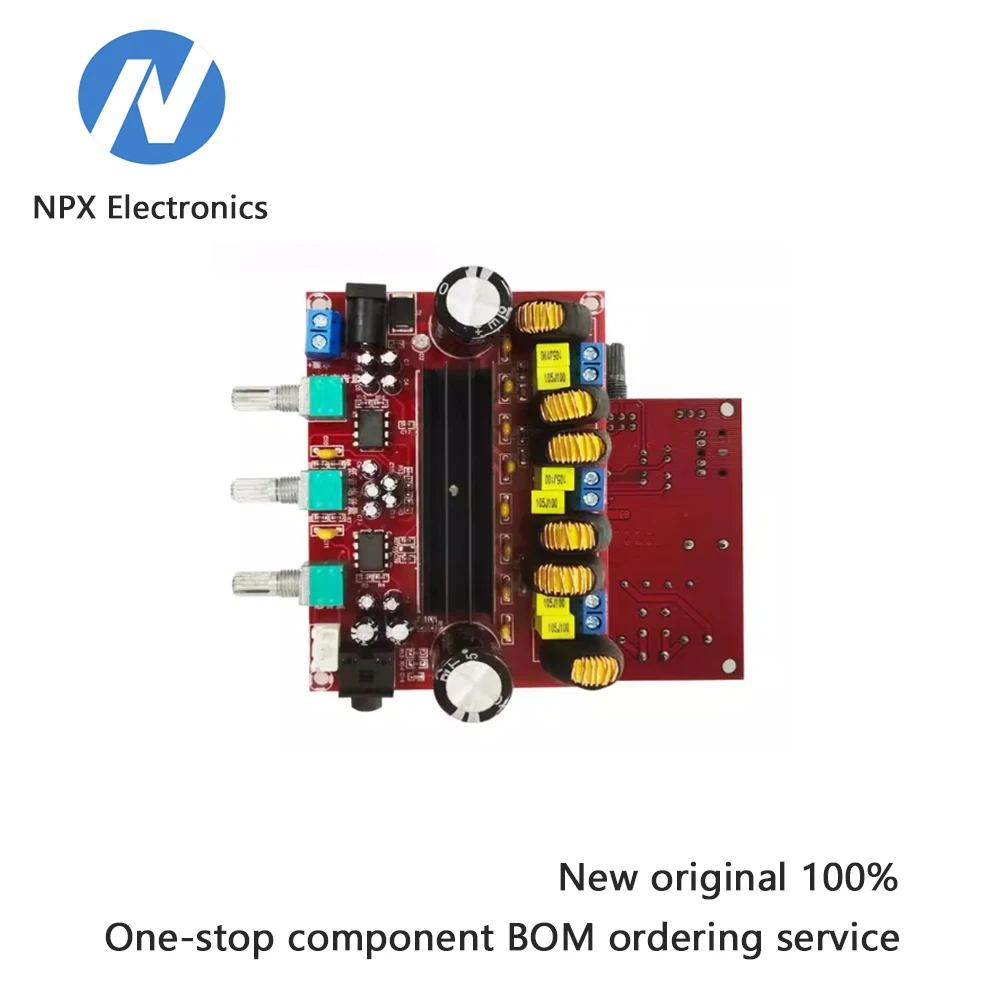 

XH-M139 2,1-канальная плата цифрового усилителя мощности, широкое напряжение 12–24 В, TPA3116D2, 2*50 Вт + 100 Вт
