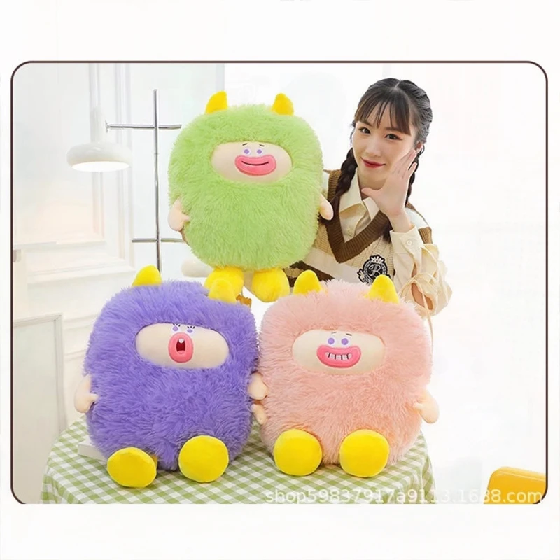 

Кавайная плюшевая игрушка, милая пушистая кукла-монстр для детей, подарок на день рождения, мягкая приятная подушка для девочек, комфорт сна