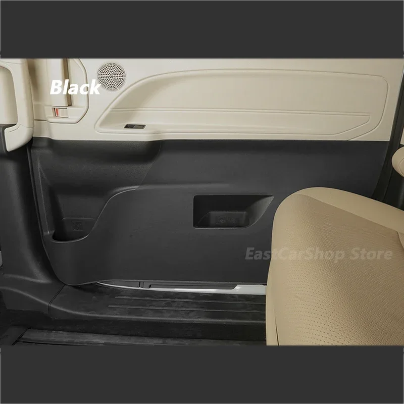 For Toyota Sienna 4th XL40 2021 2022 Car PU Leather Door Protector Pad Door Plank Anti Kick Anti-dirty Pad Mat Cover Sticker