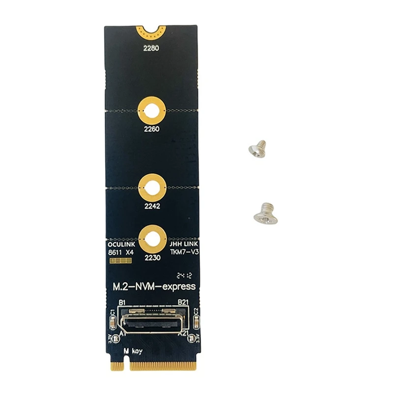 Per M.2 NVME a Oculink femmina SFF-8612 adattatore pci-e X4 supporto per scheda adattatore DOCK-OC4 per SSD NVME U.2(SFF 2.5) da 8639 pollici