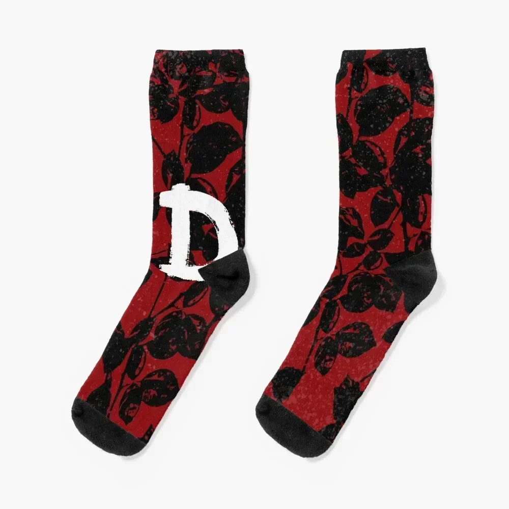 

DeMo Violator Texture Black & Red Socks football winter Socks For Men Women's