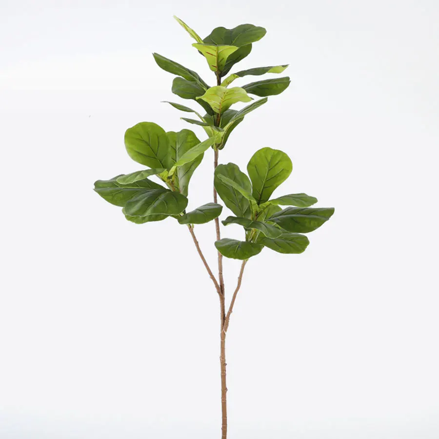 103 cm/132 cm Künstlicher Ficus-Baumzweig, große gefälschte Banyan-Pflanzen, Kunststoff-Gummi-Baumblätter für Zuhause, Garten, Büro, Raumdekoration – Detail 7