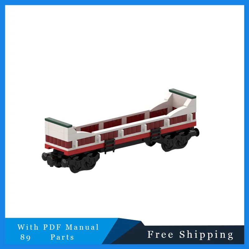 

89 деталей, мини-праздничный поезд, подарок, модель автомобиля MOC, строительные блоки, кирпичи, креативная образовательная технология, игрушка «сделай сам», рождественские подарки