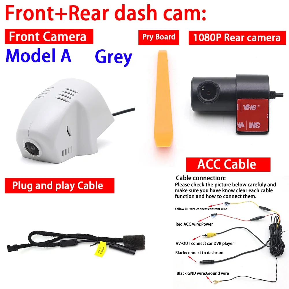 4K 2160P Plug en Play UHD Auto Dash Cam Camera Nachtzicht voor Volkswagen VW T-Roc T Roc Taos Tharu Taigo Nivus 2017 ~ 2024