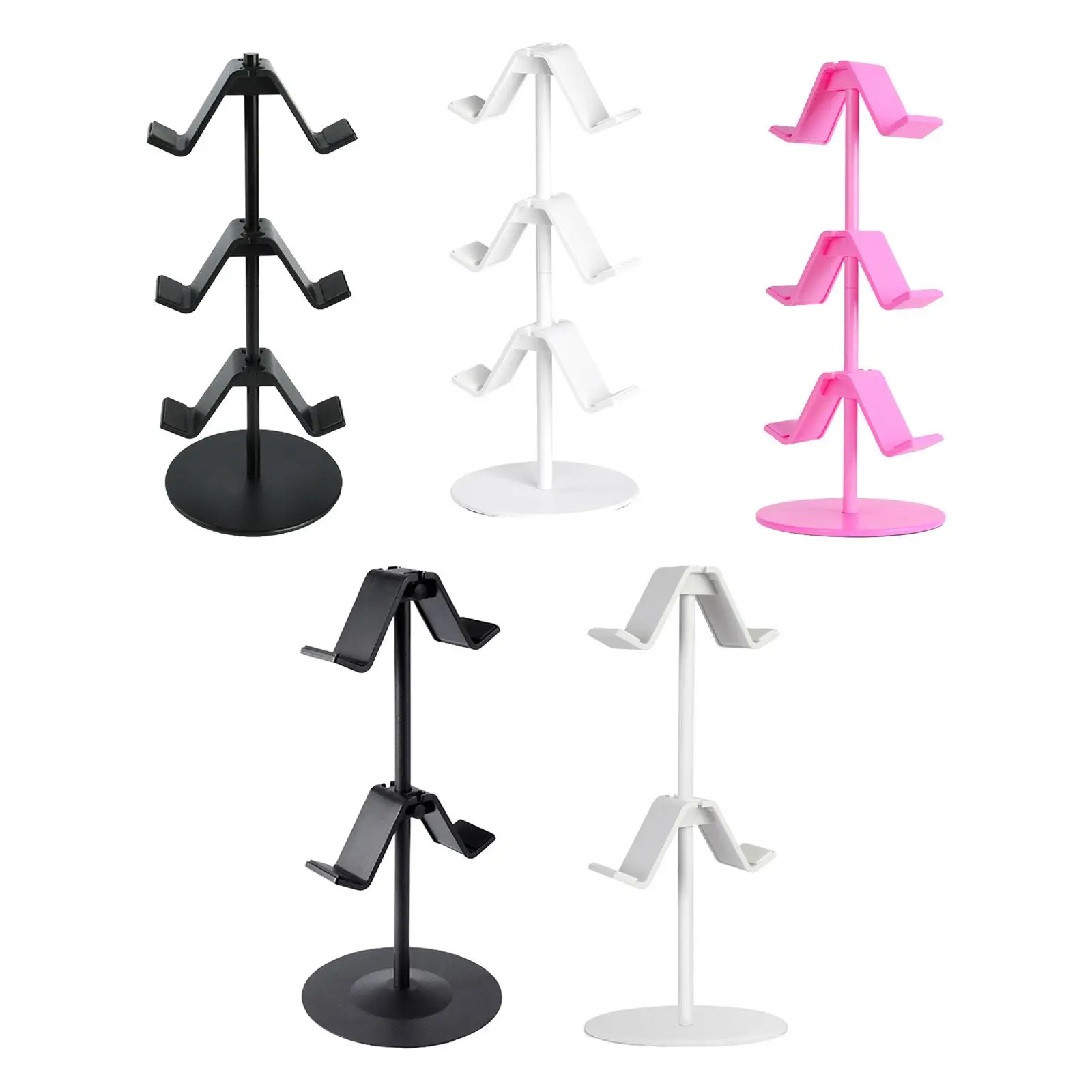 Game Controller Stand Holder Rotatable Space Saving Anti Slip Base Simple Installation Desktop Headset Hanger for Music Earphone