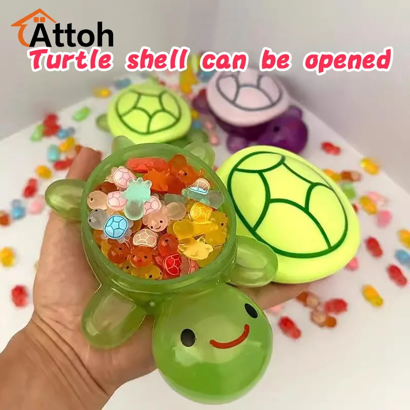 Cute Cartoon Luminous Turtle Storage Box Home Decor Resin Crafts Glowing Small Turtle Toy Storage Case Ornaments Decoration