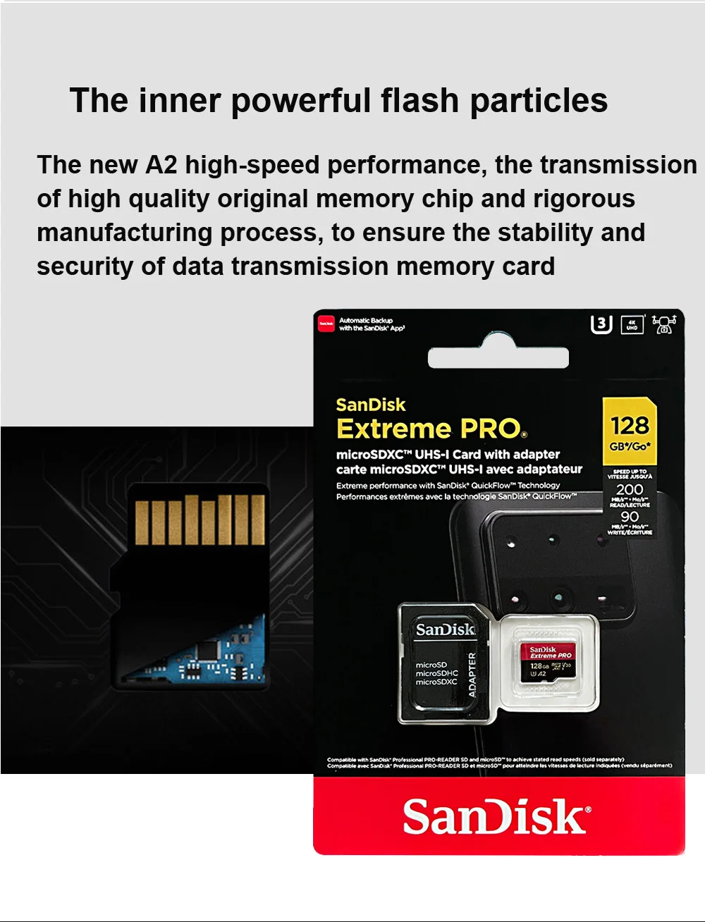 SanDisk Extreme PRO MicroSD Speicherkarte 64GB 128GB 256GB 512GB 1TB MAX ENDURANCE TF-Karte Full HD 4K für Action-Kameras oder Drohnen – Detail 4