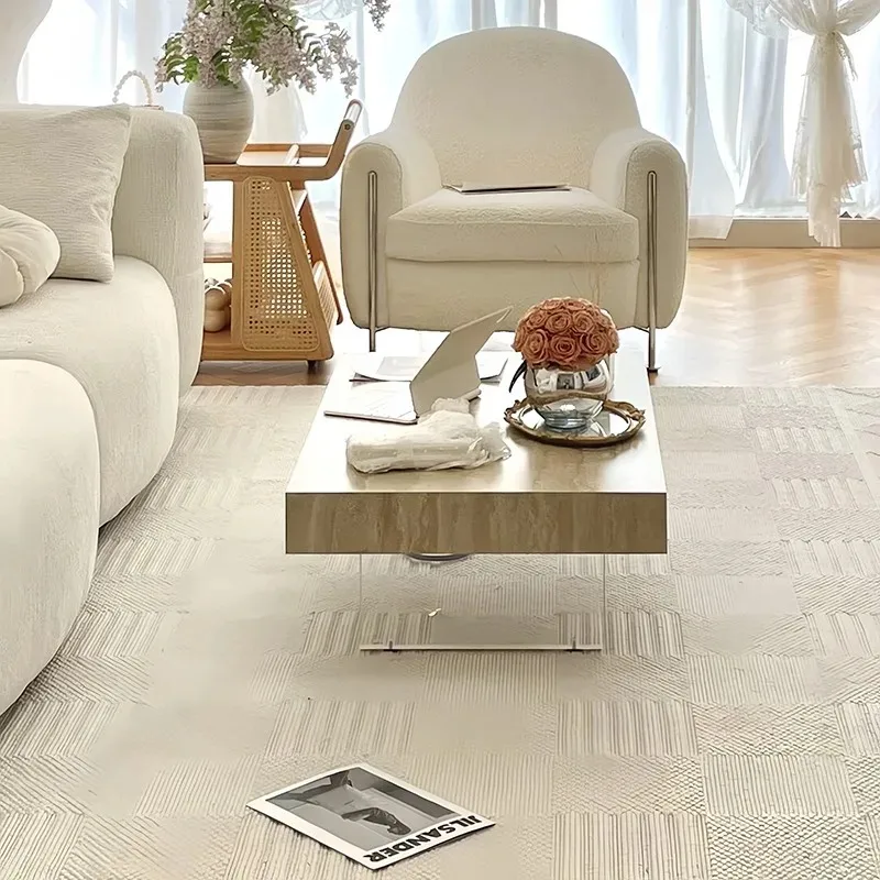 

Accent Nordic Coffee Table Marble Modern Retro Storage Lounge Cheap Side Table Decoration Wooden Mesa Auxiliar Salon Furniture