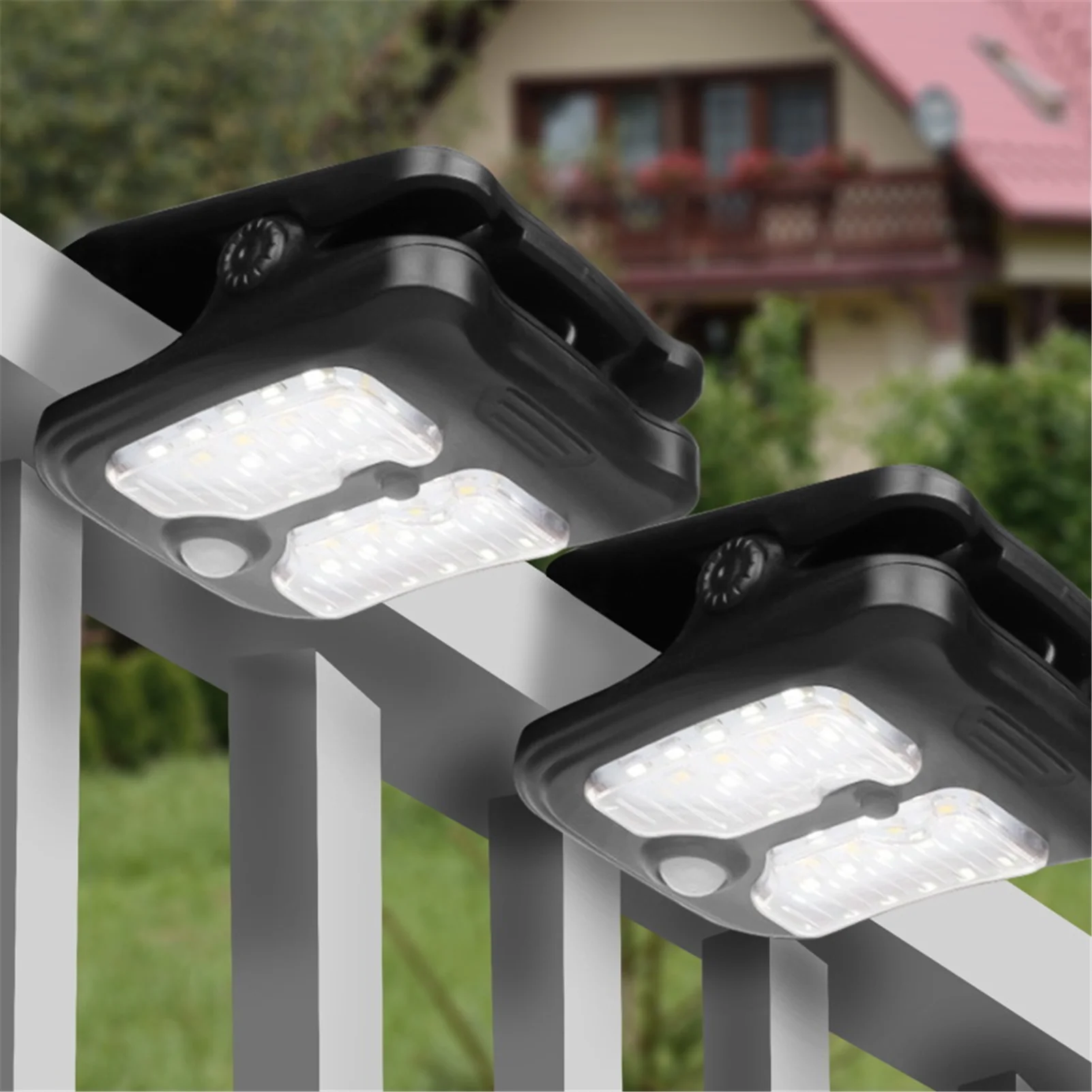 

30 LED Solar Garden Outdoor Lights Clip Light Waterproof Motion Sensor Camping Lamp Rechargeable for Landscape Outdoor Wall Deco