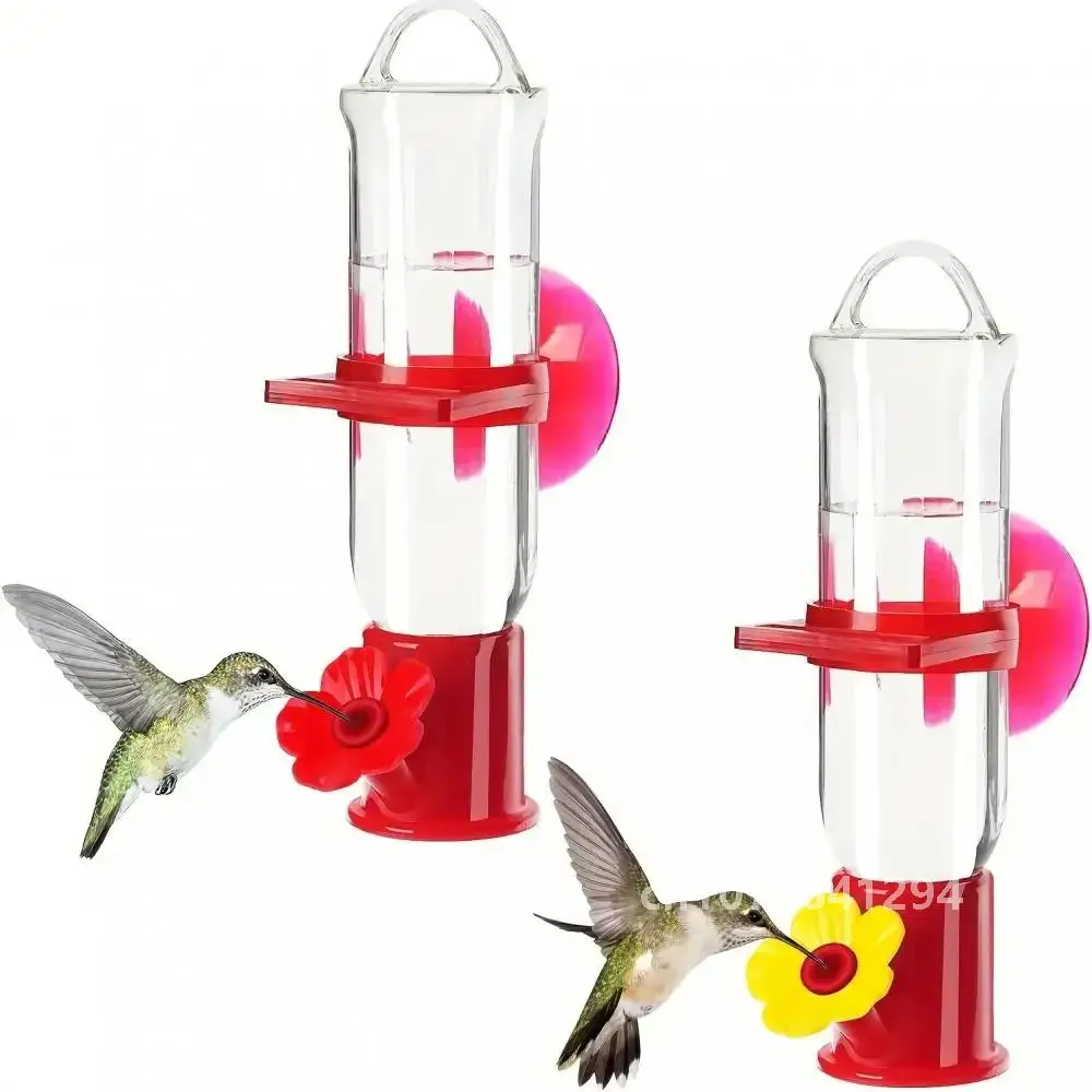 2Pcs Garden Hummingbird Drinker Hanging Outdoor Bird Feeder Drinker Anti-Ants Leakproof Easy To Clean Outdoor Garden Decoration