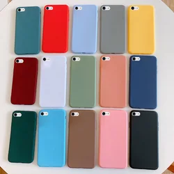 Candy Color Silicone Phone Case Funda For iphone 6 6s 7 8 Plus SE 2020 X XR Xs Max 11 12 13 14 Pro Max Soft Back Cover Fundas