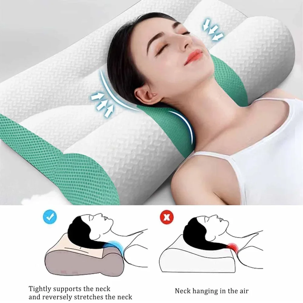 

Ergonomic Goose Down Pillow Sleep Enhancing Cervical Support Comfort Goose Down Pillow Sleep Enhancing Cervical Pillow