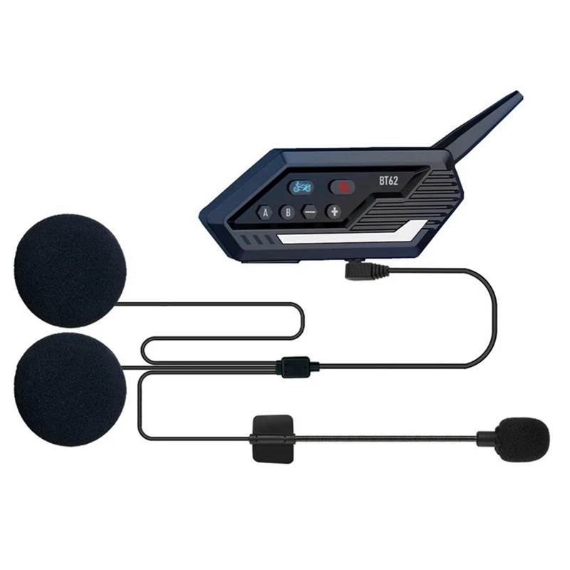 Motorcycle Helmet Bluetooth Intercom Wireless Headset Cycling Helmet Headset 2 People 1000M Intercom Waterproof Easy Install