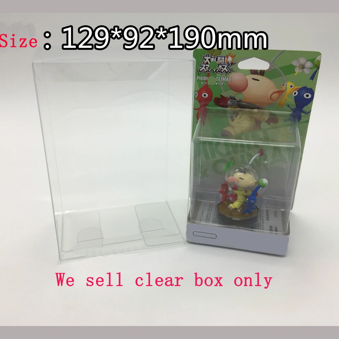ZUIDID kotak penyimpanan hewan peliharaan transparan kotak tampilan untuk amiibo untuk kotak game Super Smash Bros