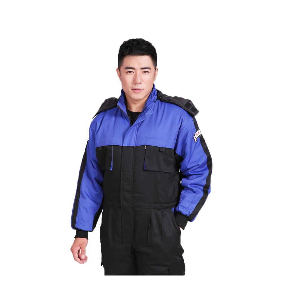 Imagem -03 - Inverno Grosso Quente Algodão Roupas de Segurança Macacão Masculino Jumpsuit Windproof Windproof à Prova de Vento 4s Loja de Carros Trabalhador Roupas de Trabalho Dropshipping