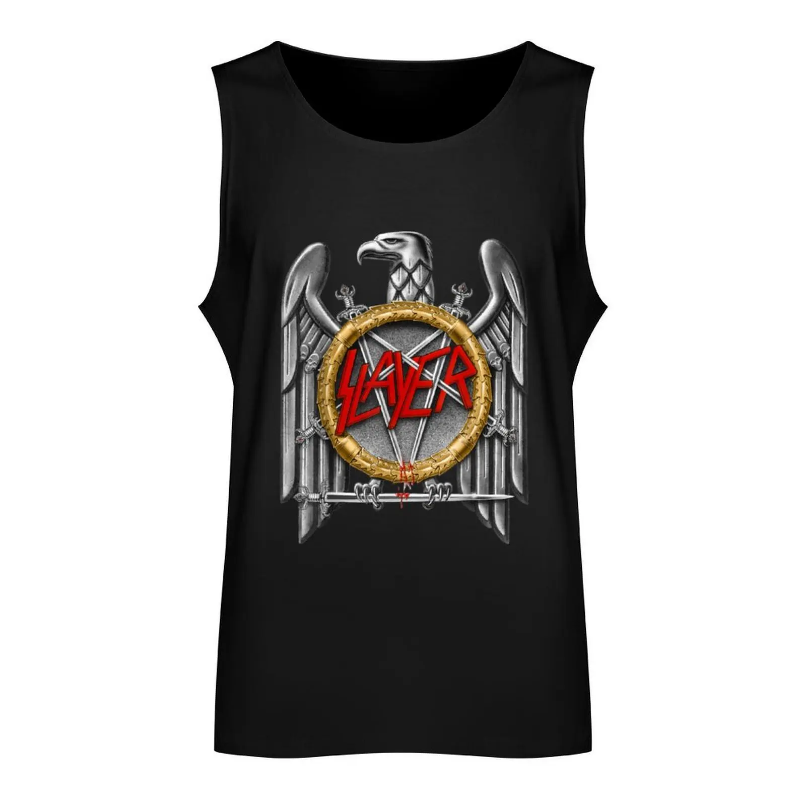 Slayer silver eagle Tank Top sleeveless vests Clothing Gym t-shirt man