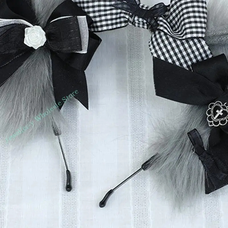 

R7UF Lovely Animals Ears Durable Hair Hoop Women Headband Makeup Hair Accessories