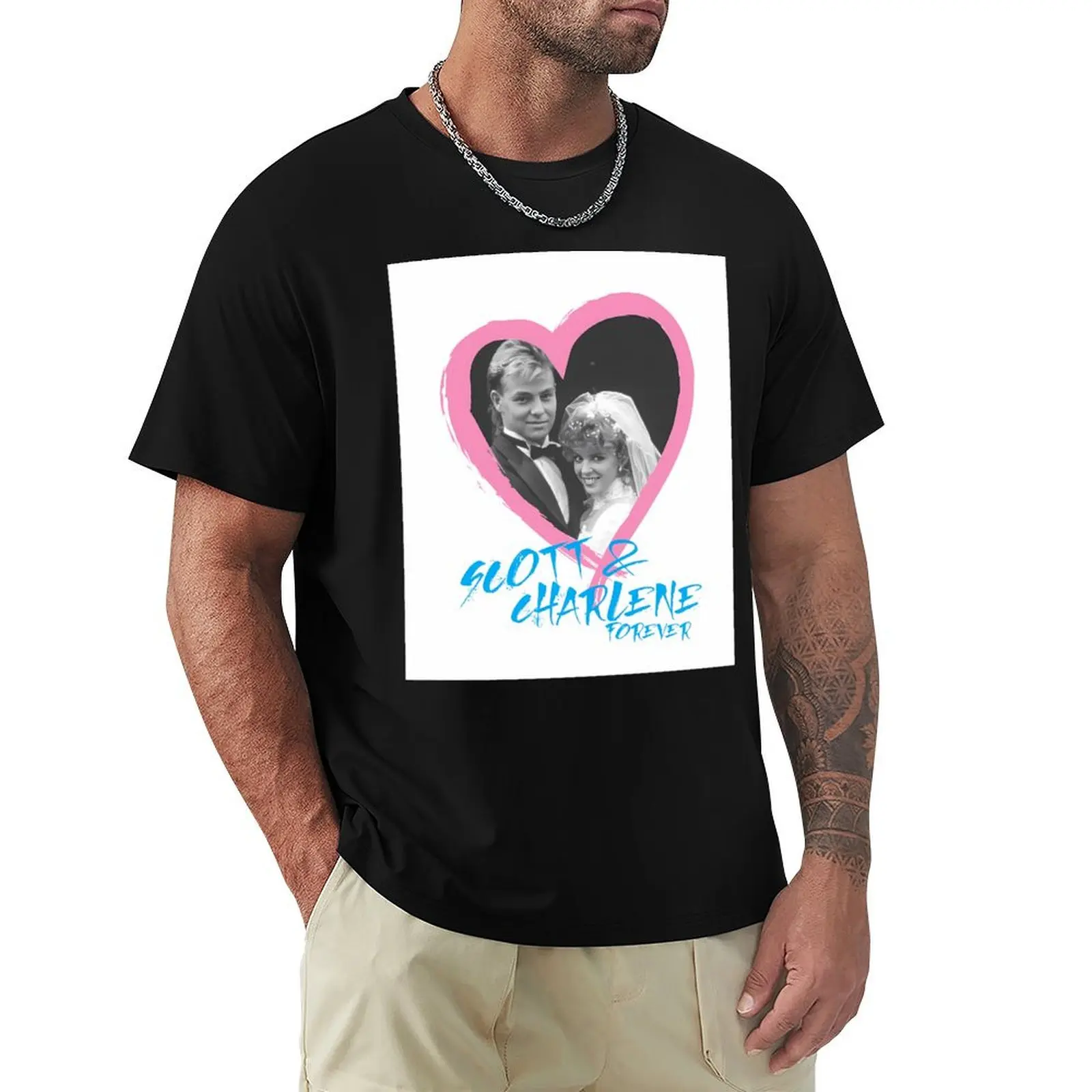 Camiseta Sc.ott and Ch.arlene Forever, estilo urbano, talla grande