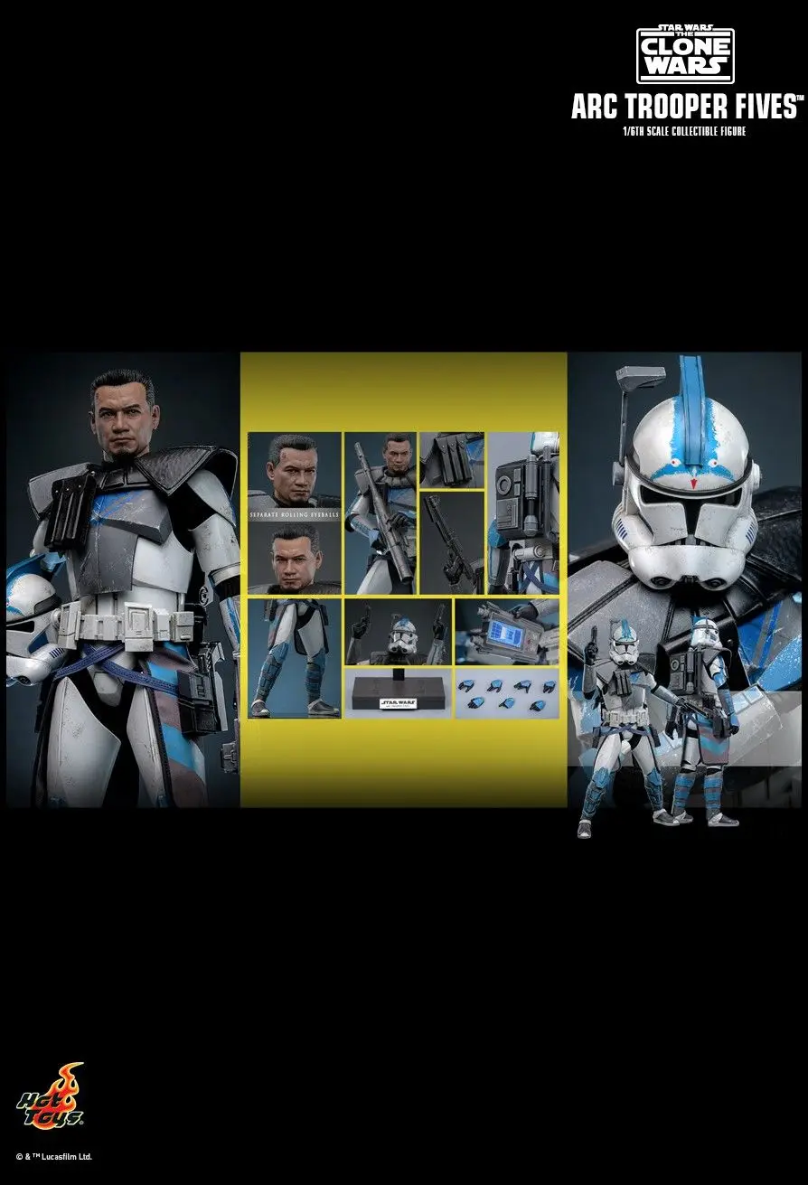 

Original Hot Toys HT TMS132 Star Wars The Clone Wars Arc Trooper Fives 1/6th In Stock Anime Action Collection Figures Model Toys