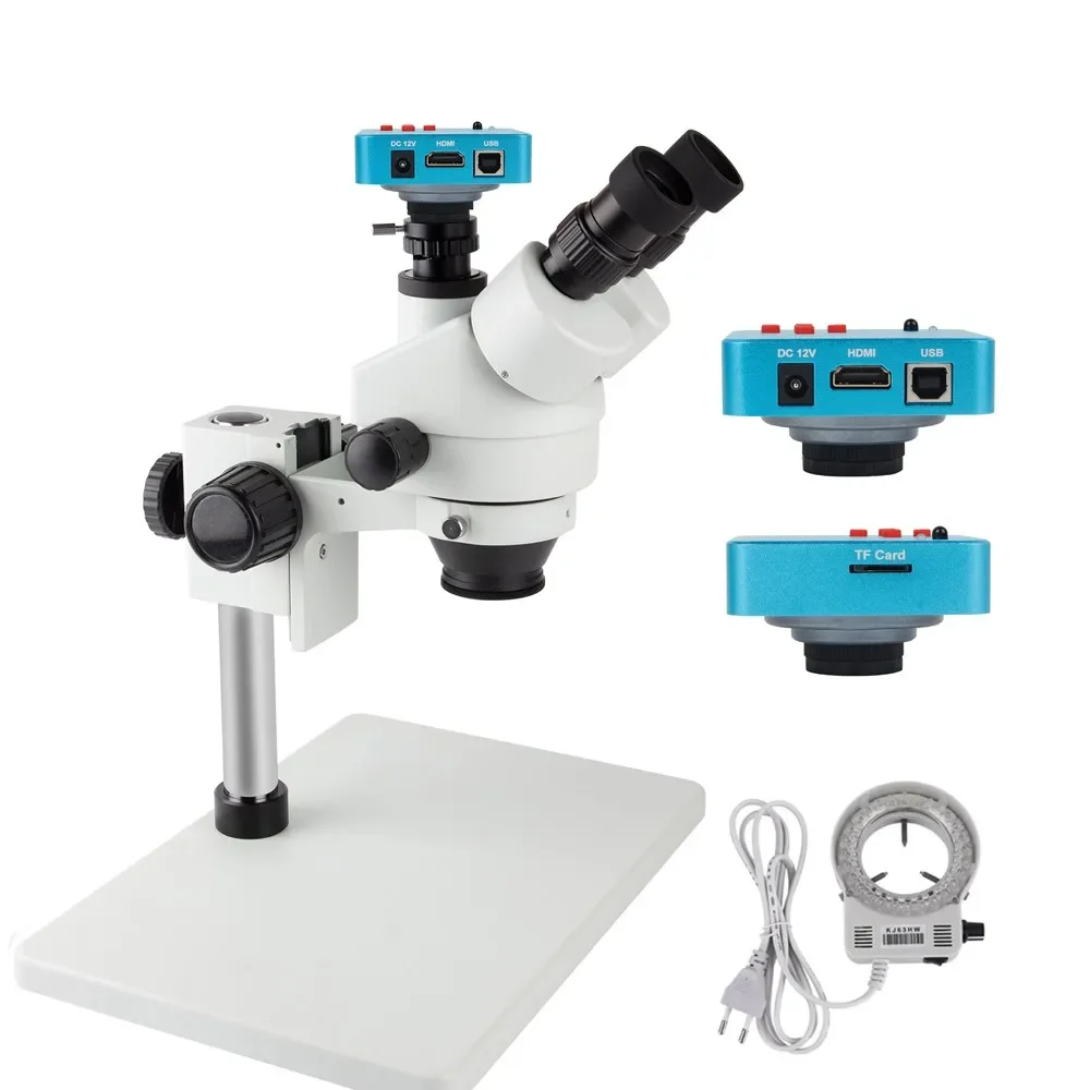 

Big Board Repair Digital 38MP Video Lens Stereo Trinocular Microscope Industrial Instrument Optical Glass Lens