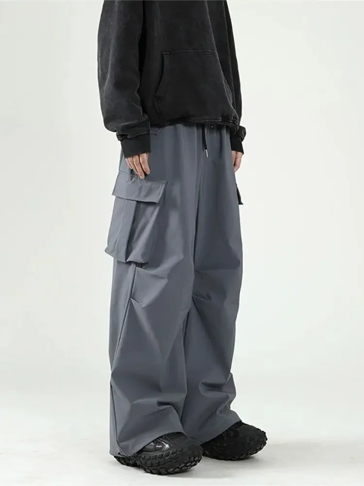 

Japan Cargo Pants For Men Summer Oversized Casual Baggy Straight Leg Pants Korean Fashion Y2k Joggers Streetwear