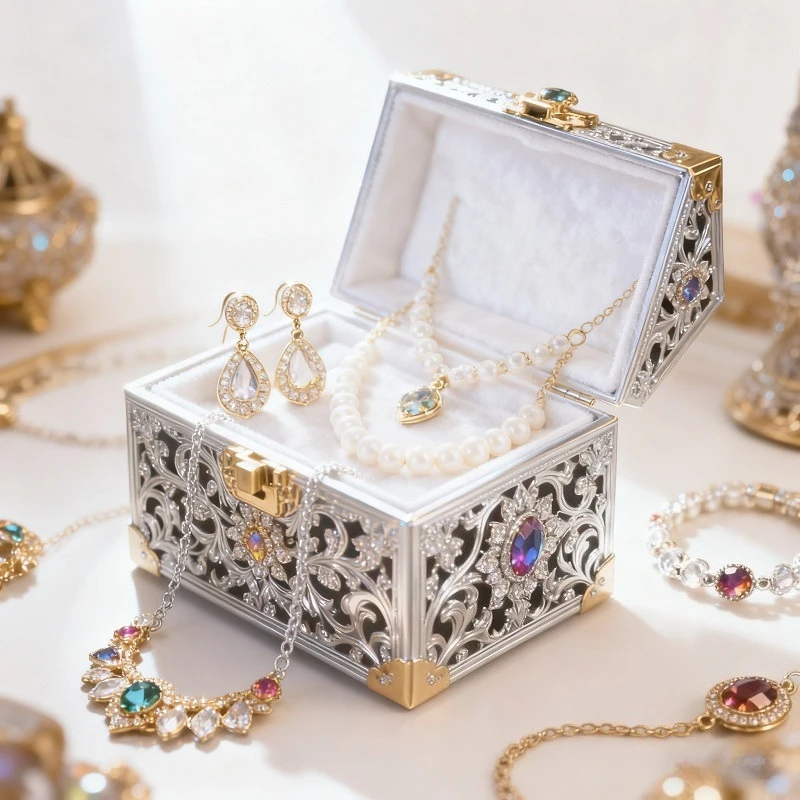 

Mystery Jewelry Jar Vintage Surprise Set Bohemia Rings Earrings Necklaces Bracelets Nostalgia Retro Style Wearable No Garbage