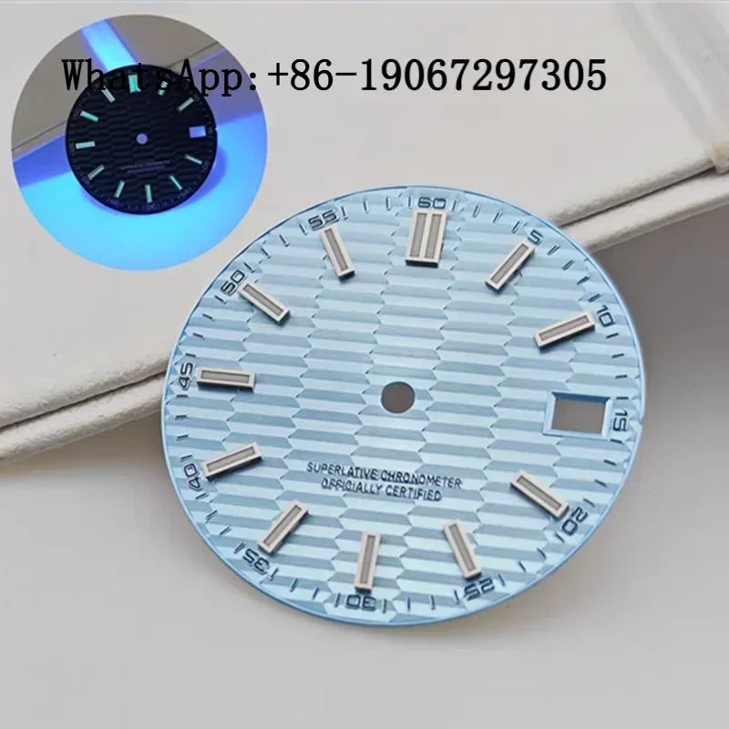 

NH35 Циферблат Crossgrain Циферблат Журнал DIY Модифицированные механические аксессуары для часов NH36 Сборочный циферблат Размер 28,5 м
