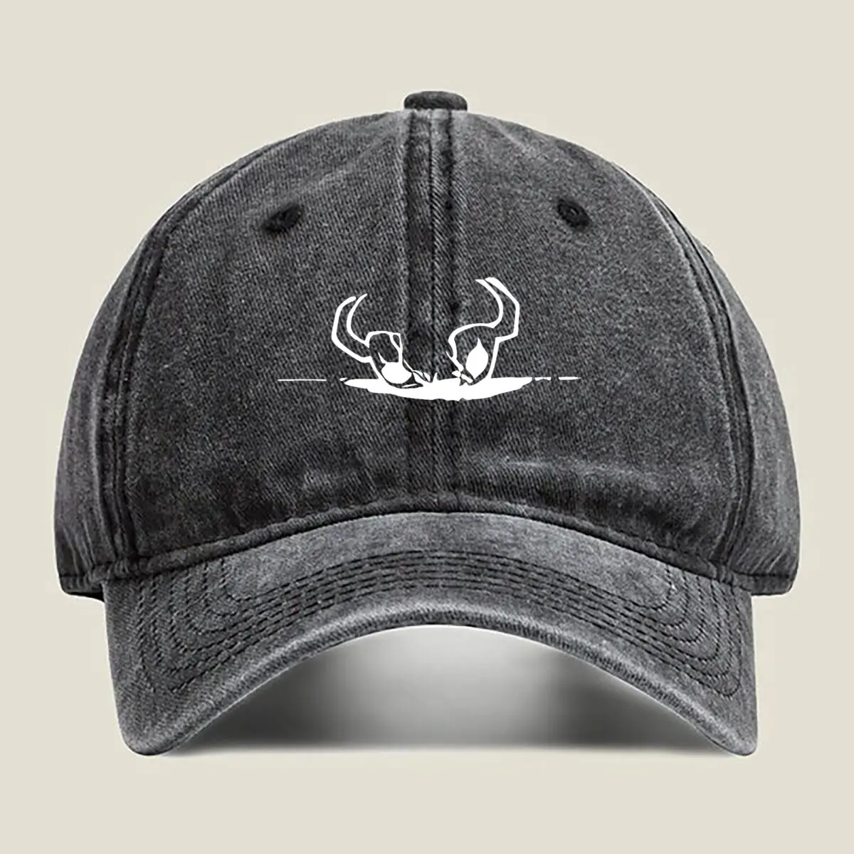 

Bull - silhouette - graphic for a symbolic - and - possibly sports - themed design Washed Baseball Cap