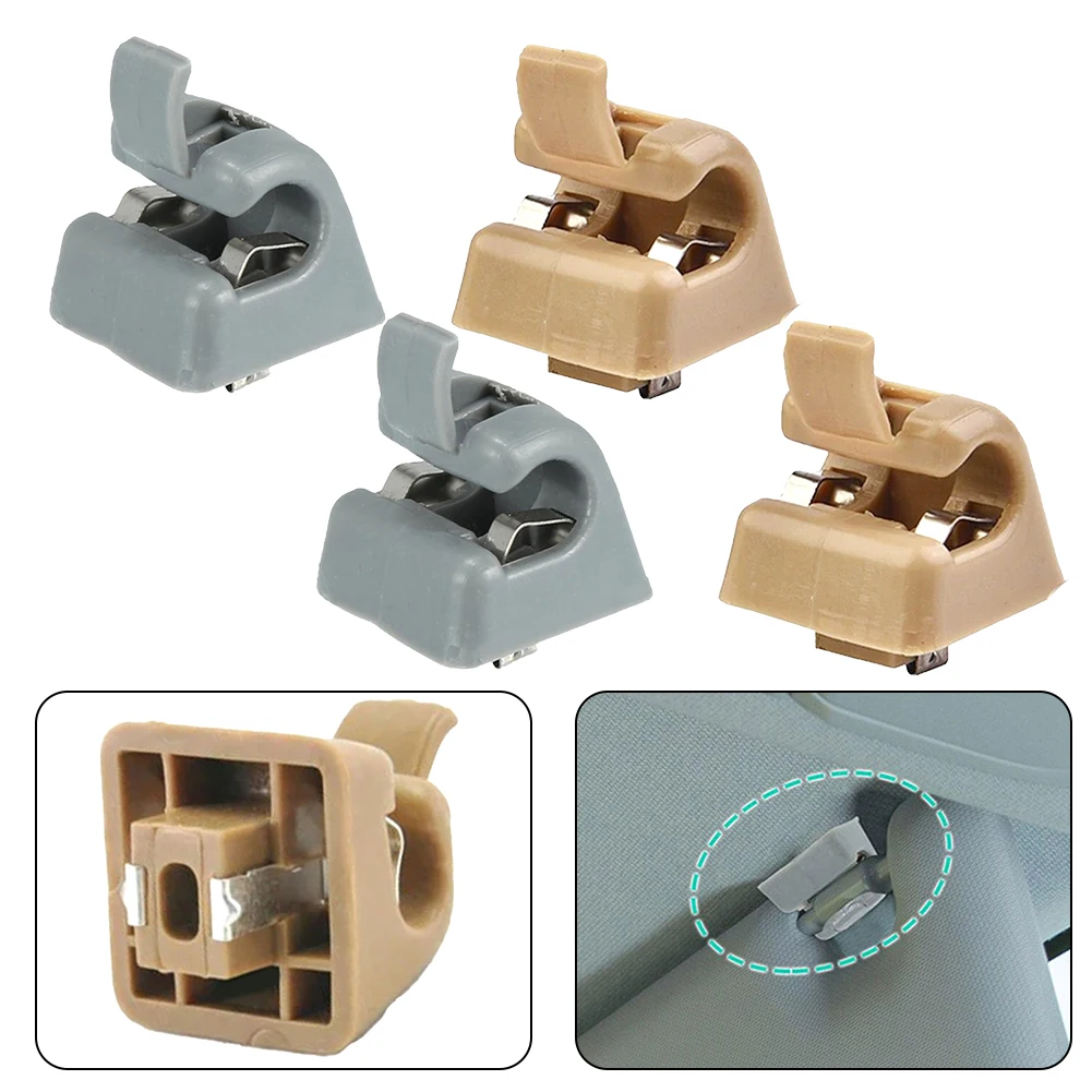 2 Stück Auto-Sonnenblenden-Clip-Halterungen für Mercedes W201 W123 W124 W126 W140 W201, Auto-Innenausstattung