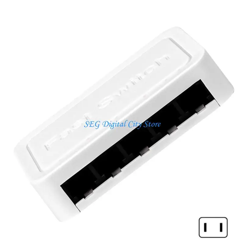 U75B Ethernet Switcher 5 portów sieci Ethernet Przełącza Adapter kabla zasilającego 10/100/1000 Mbps Ethernet Rozdzielacz sieci