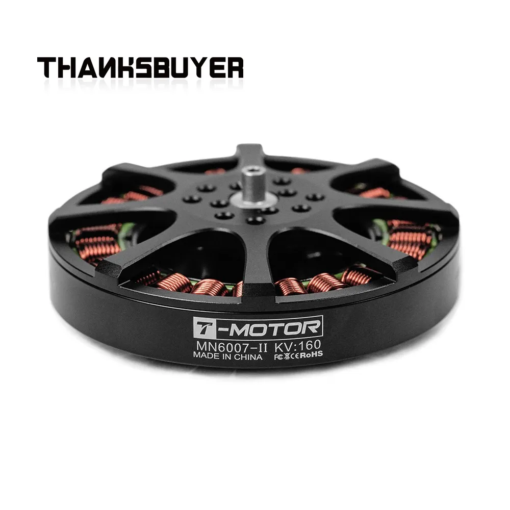 

T-Motor MN6007 II KV160 KV320 бесщеточный двигатель Дрон мотор полная тяга дроссельной заслонки 6,5 кг для пропеллеров 21-22"