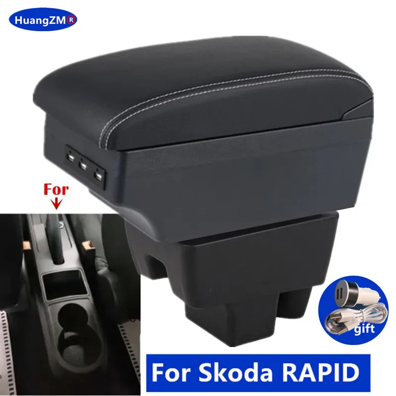 

For Skoda RAPID Armrest For Volkswagen New Polo Car Armrest Box Storage Box Interior Dedicated Retrofit Car Accessories