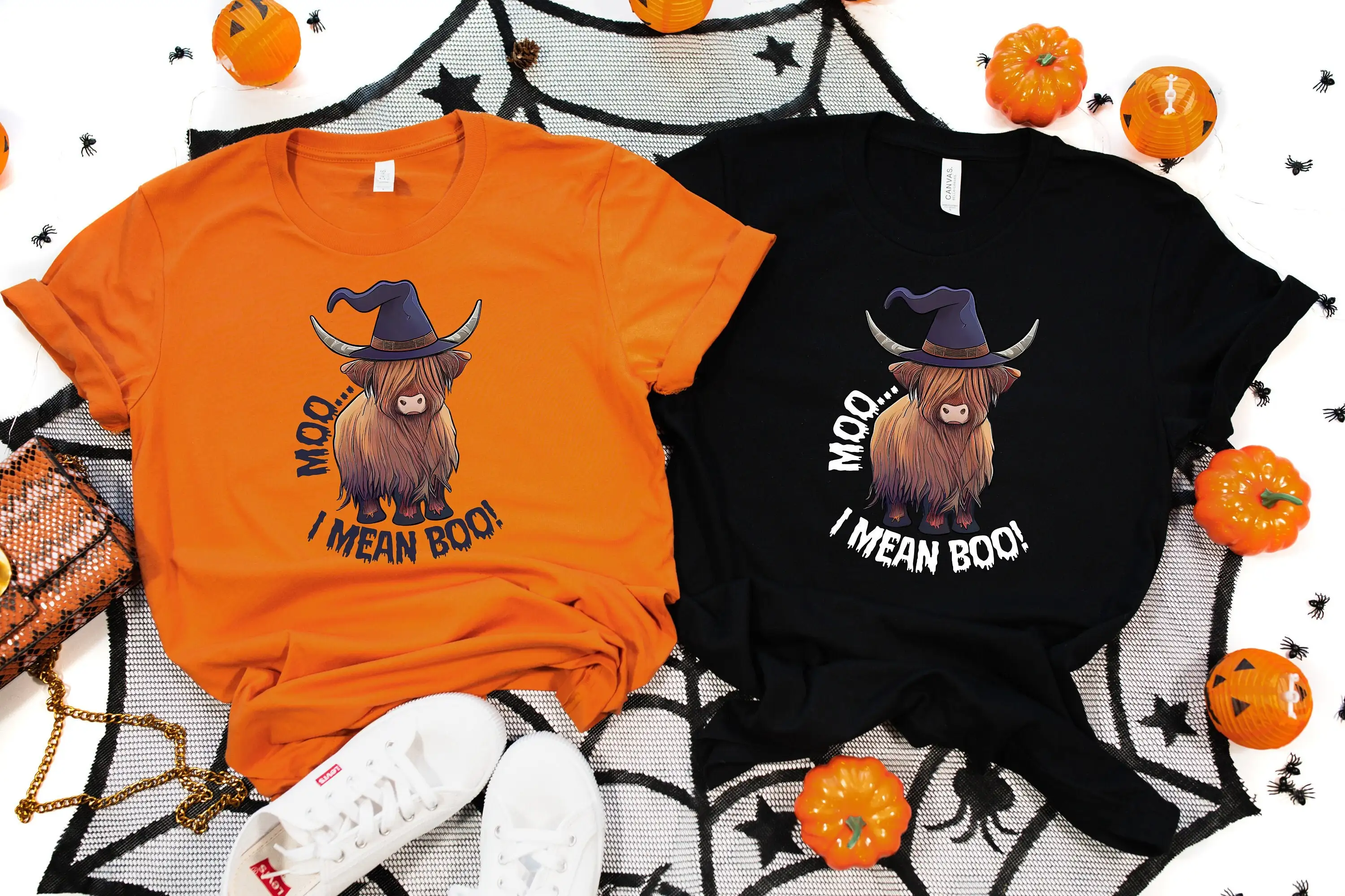 Moo I Mean Boo T Shirt Spooky Season Halloween Heifer SweaT Western